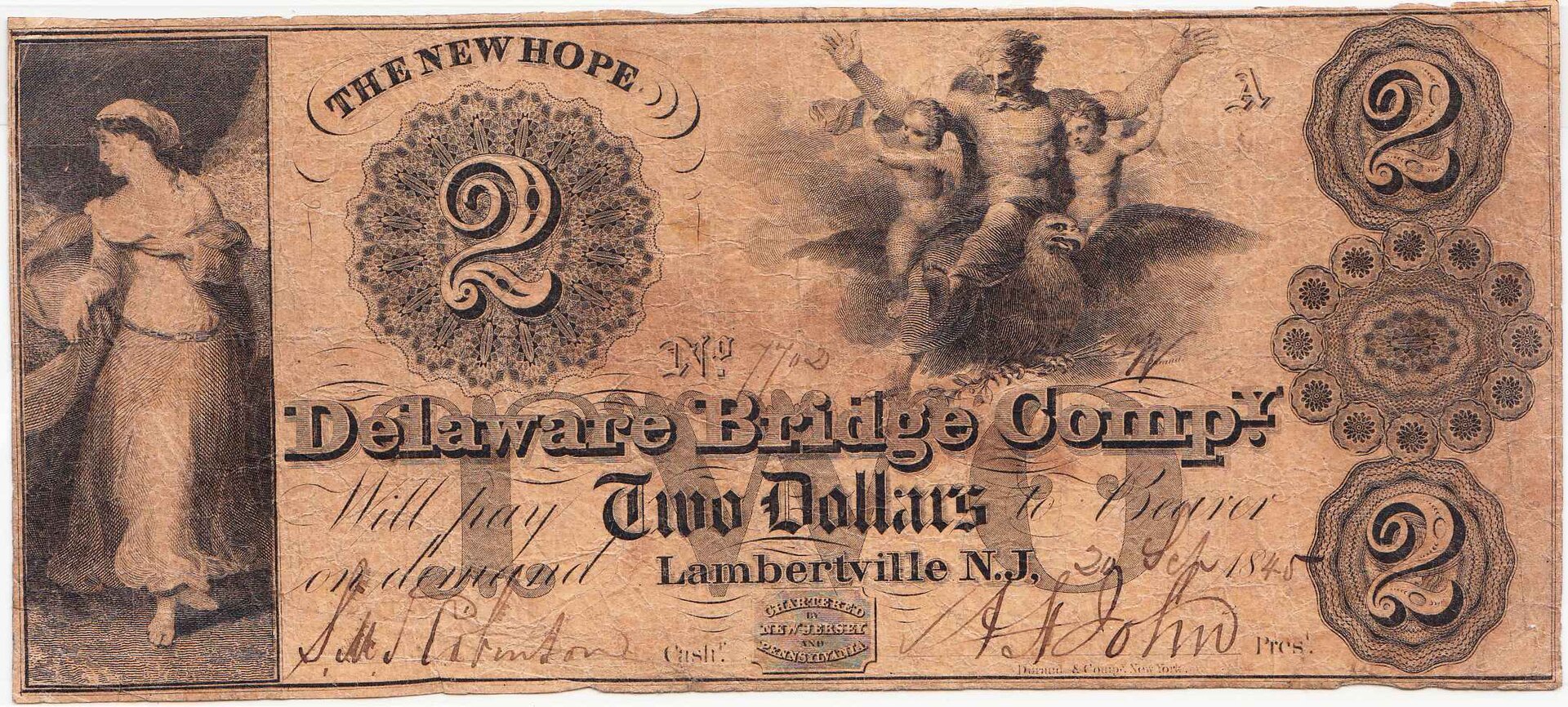 $2 The New Hope Delaware Bridge Company Lambertville, New Jersey.jpg