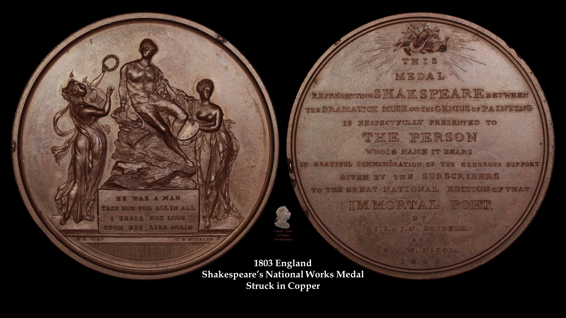 20. 1803 England Shakespeare's Works Medal Copper (Ex. Spink).jpg