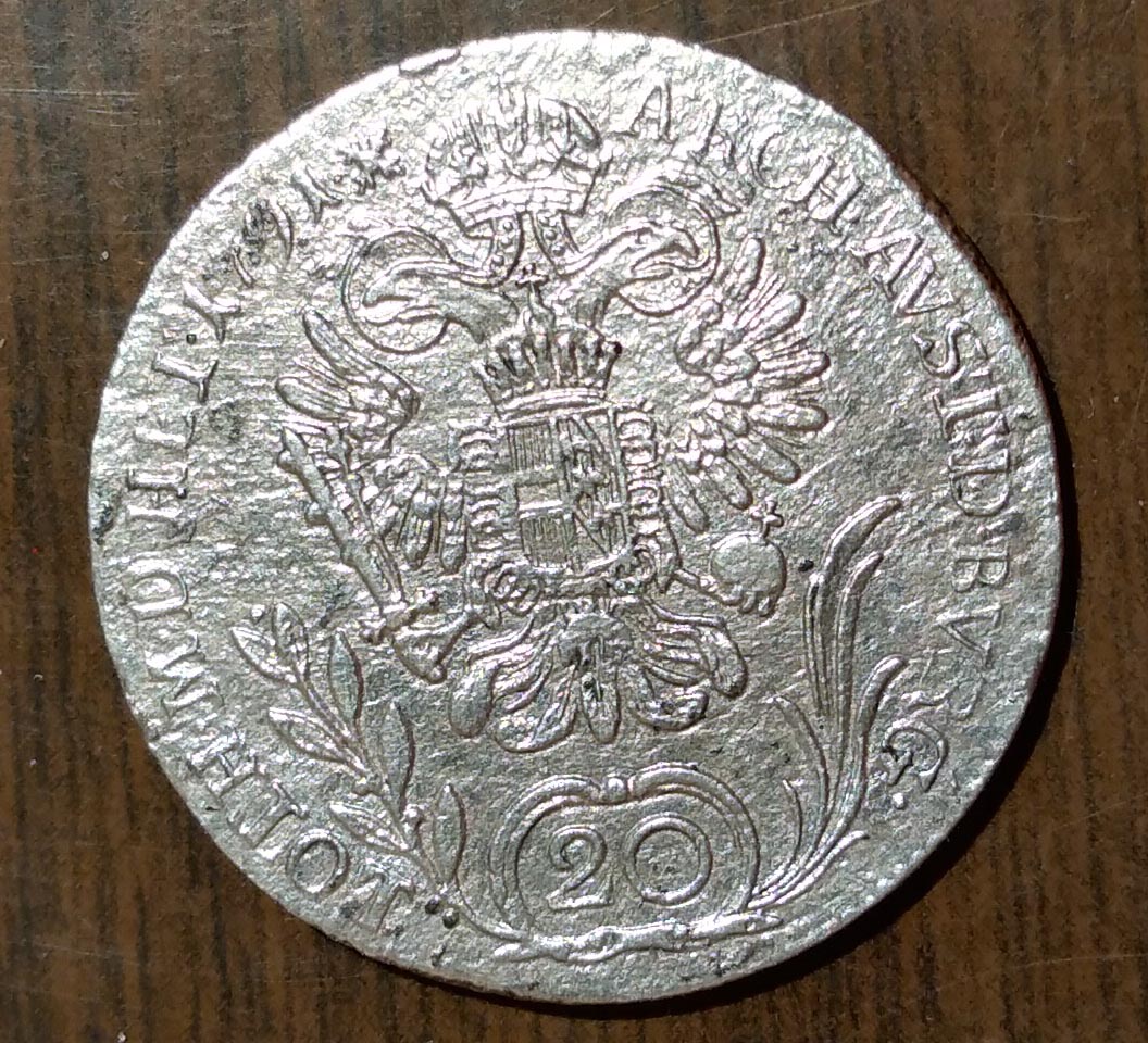20 Krauzer 1791 B Leopold 2nd Reverse.jpg