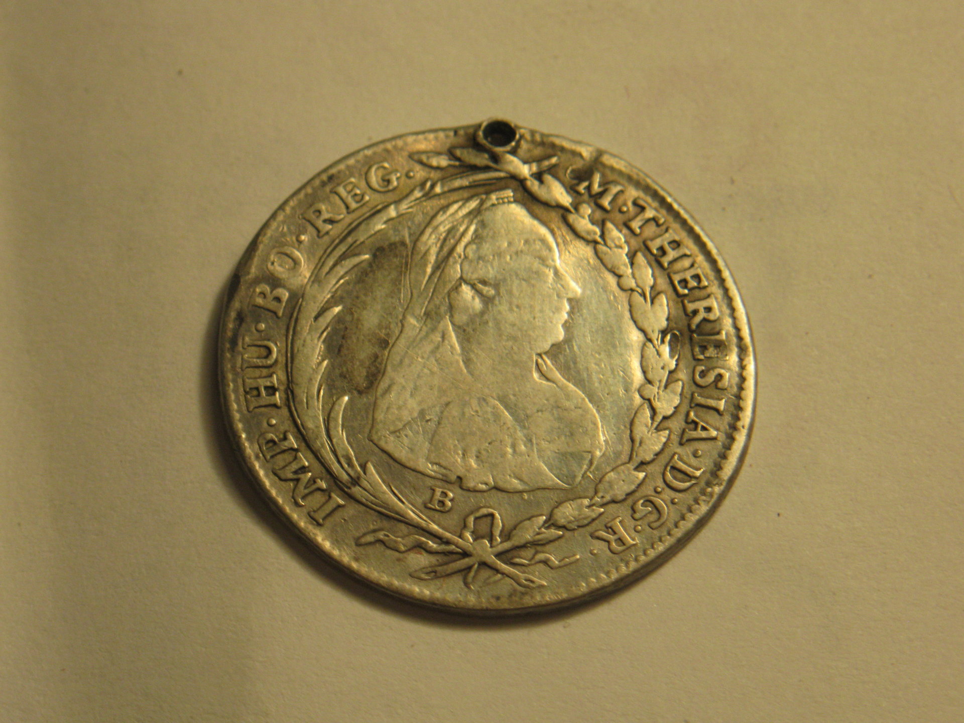 20 kreuzer Maria Tereesa 1777 the last Hapsburg 001.JPG