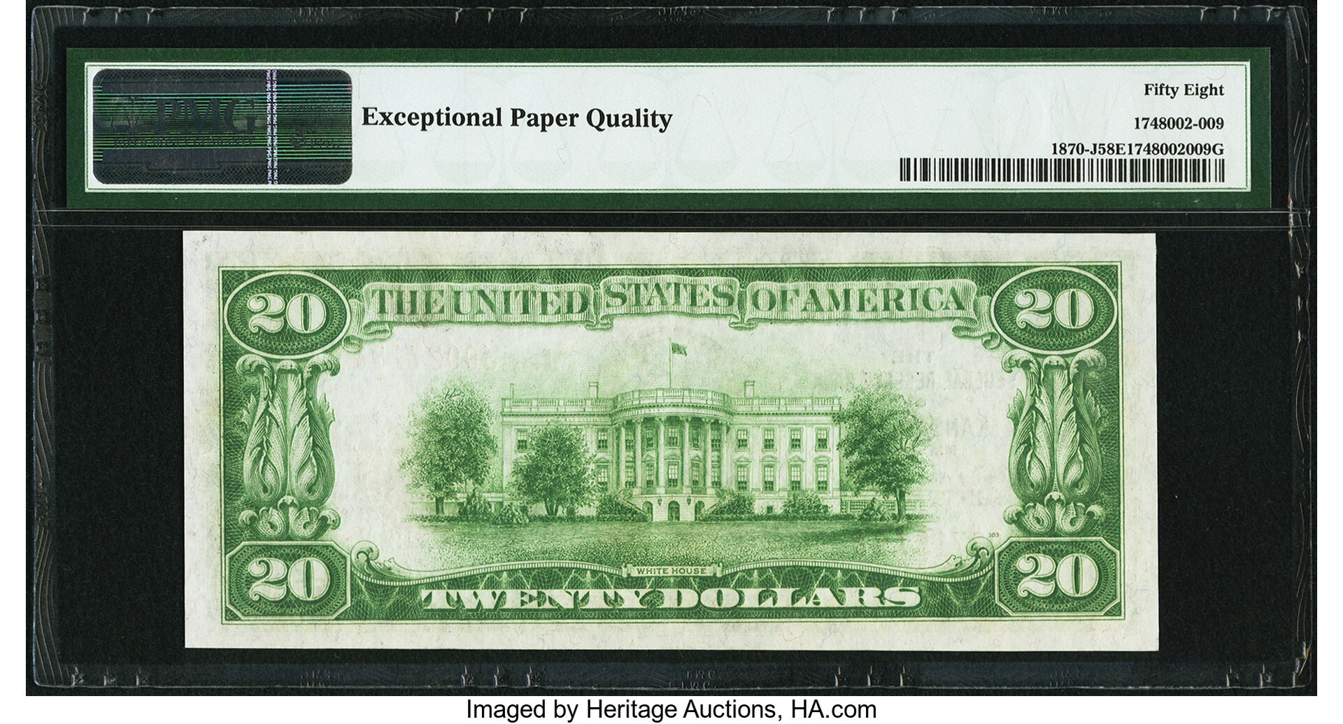 $20 National Bank Note KC PMG58 rev.jpg