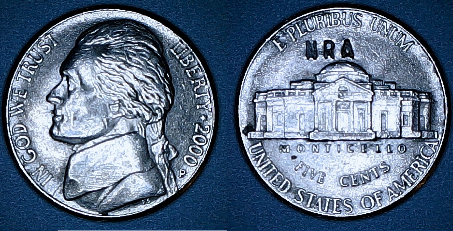 2000 Jefferson Counter Stamped NRA  KM#  $1.50 +000  383526932204  xk499.jpg