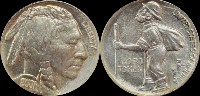 2001 BUFFALO HOBO TOKEN - WALKING HOBO REVERSE - Gallery Mint A-tile.jpg