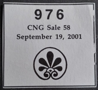 2001 CNG tag Sale 58 Lot 976 for Hadrian Sphinx Drachm, Roman Alexandria.jpg