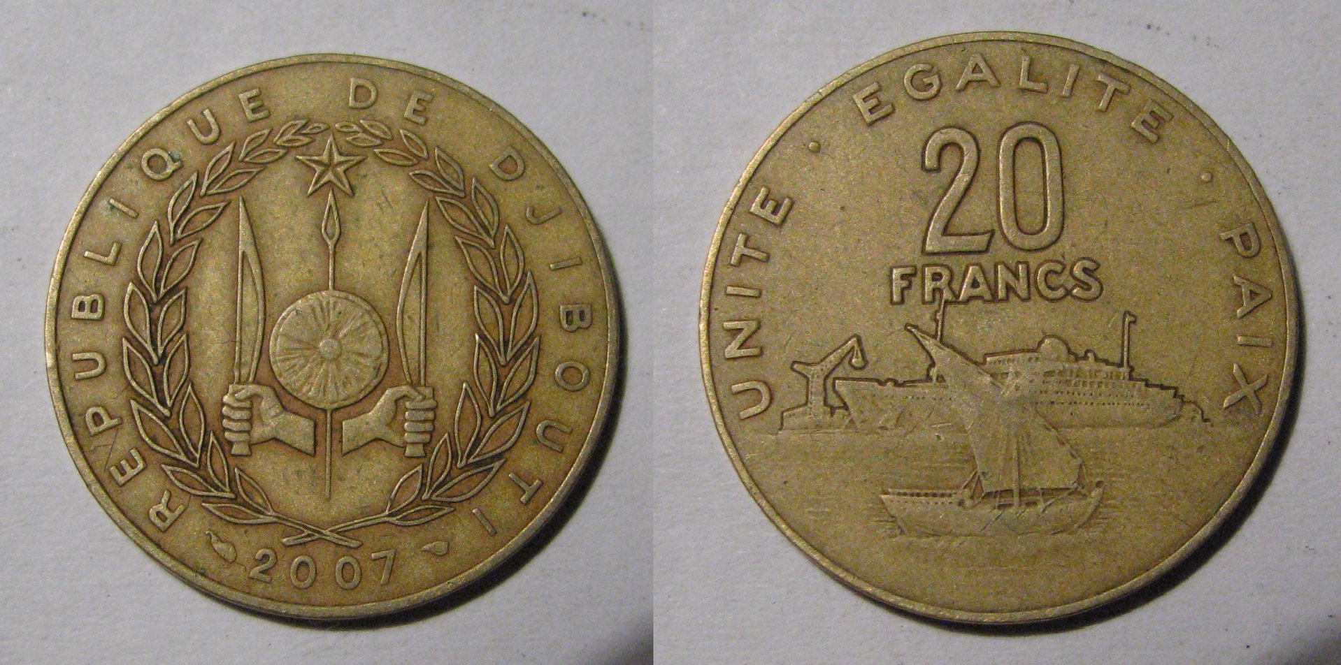 2007 Djibouti 20 Francs.jpg