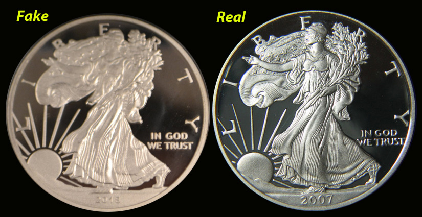 2007 Silver eagle Proof obv compare.jpg