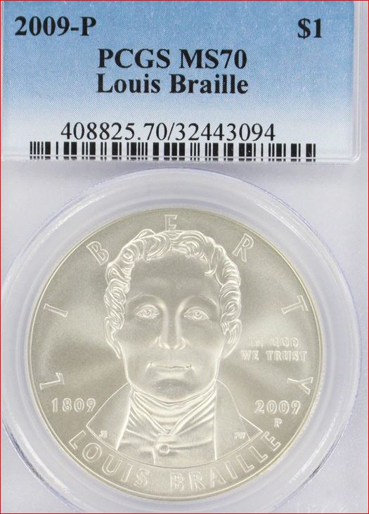 2009 $1 Louis Braille MS70 Obverse.JPG