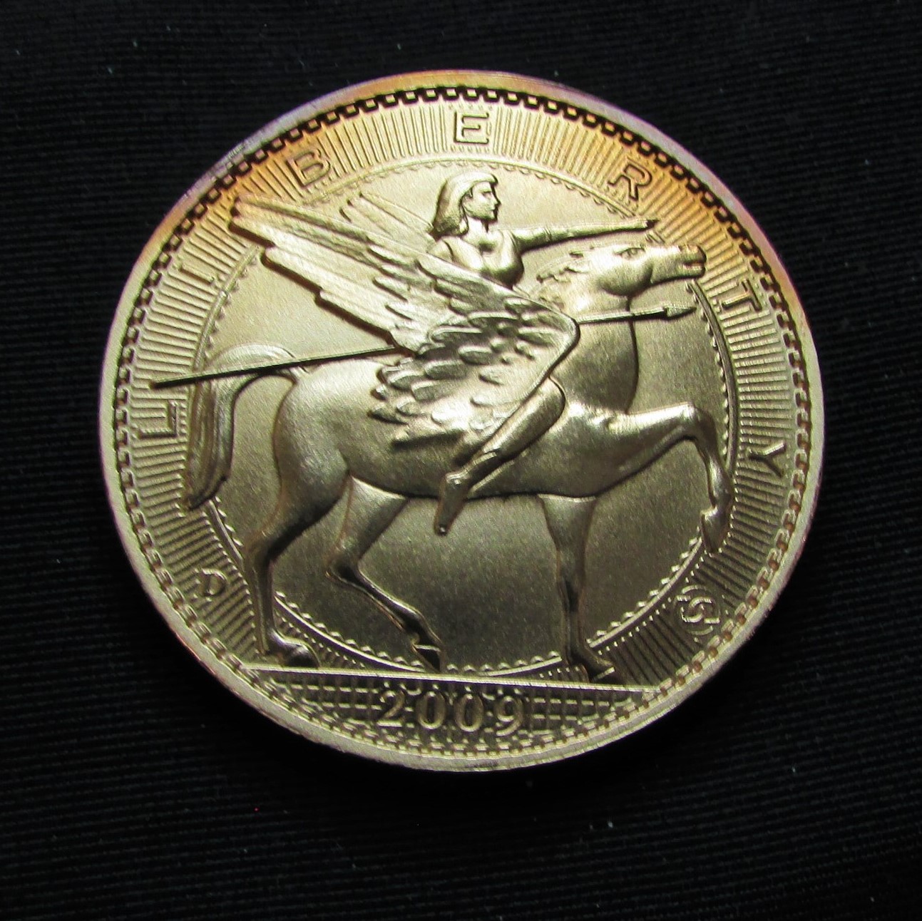 2009 UNA 20 Amero - Liberty Winged Horse - obverse.JPG