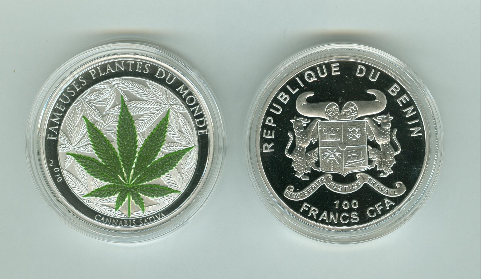 2010 Ag Cannibus Sativa Republique De Benin 100 Francs.jpg