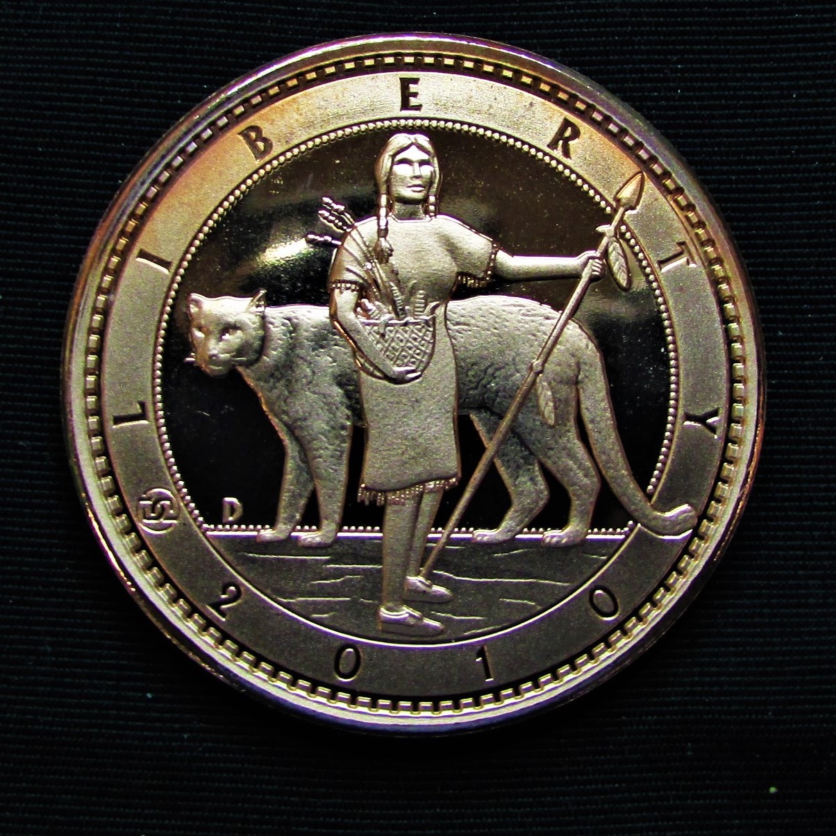 2010 UNA 1 Amero - Native American - Puma - obverse.JPG