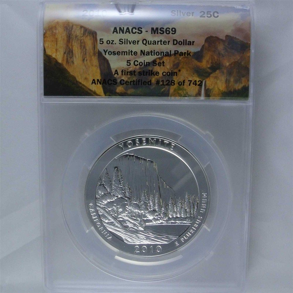 2010 Yosemite National Park First Strike 5 oz. Silver Quarter Dollar ANACS MS69 01.JPG
