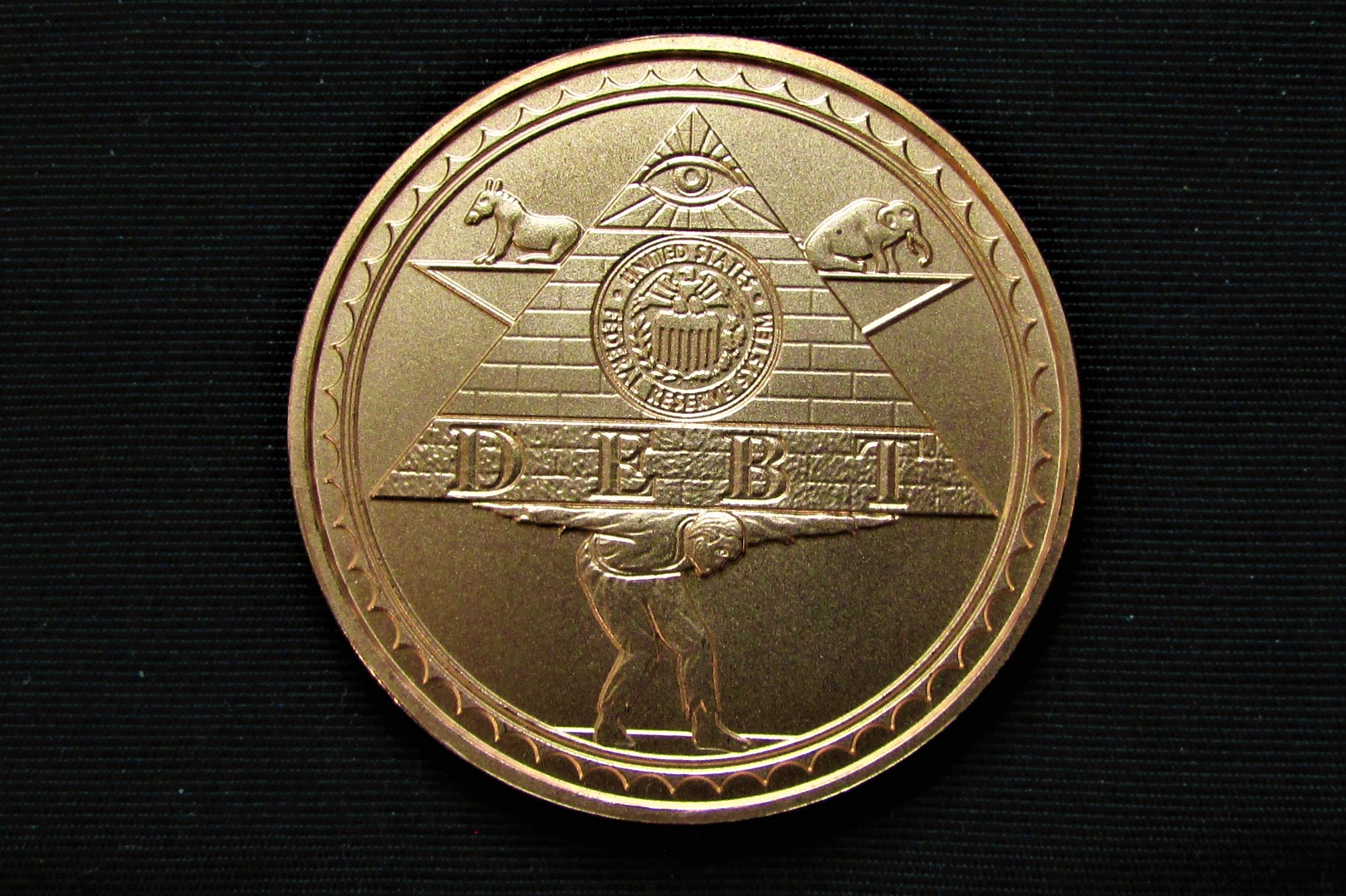 2011 Hard Times - Debt Pyramid - Flying Pigs Monkeys - obverse.JPG