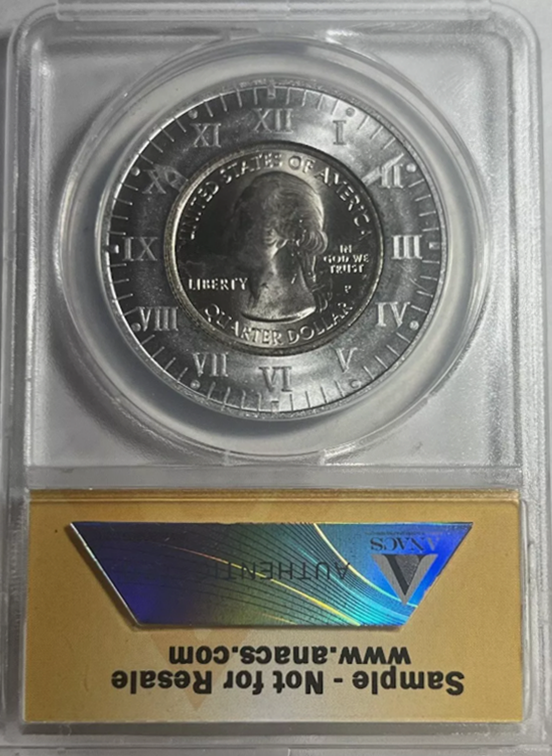 2011-P QUARTER ANACS GRADED SAMPLE SLAB PAN WELCOMES YOU TO THE ANA WFOM 2012 b.png