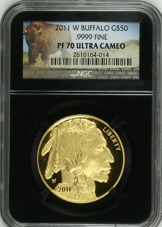 2011-W Gold Buffalo PF-70 UC OBV.JPG
