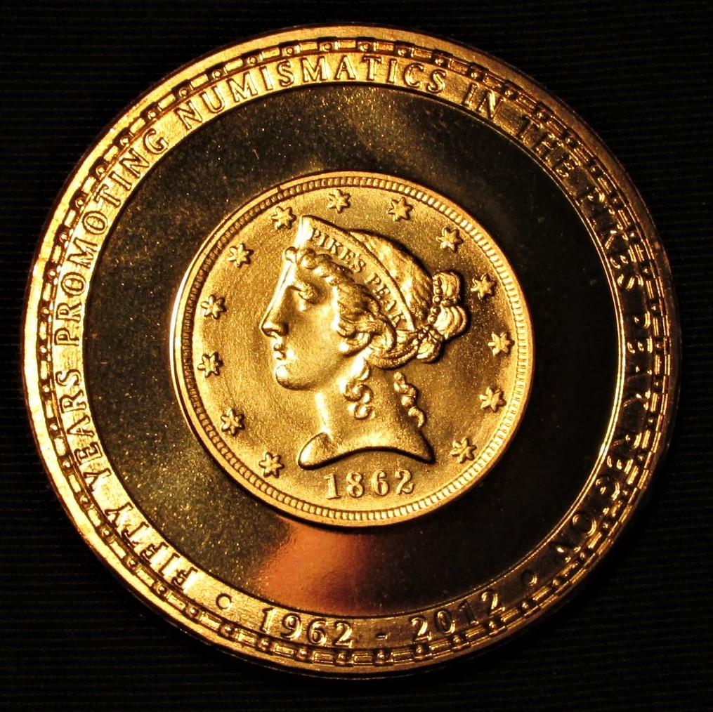 2012 Colorado Springs Coin Club 50th Anniversary (brass proof) - reverse.JPG