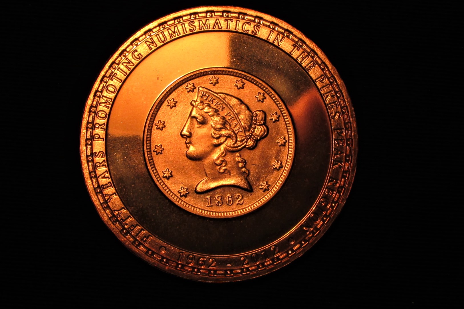 2012 Colorado Springs Coin Club 50th Anniversary (copper proof) - reverse.JPG