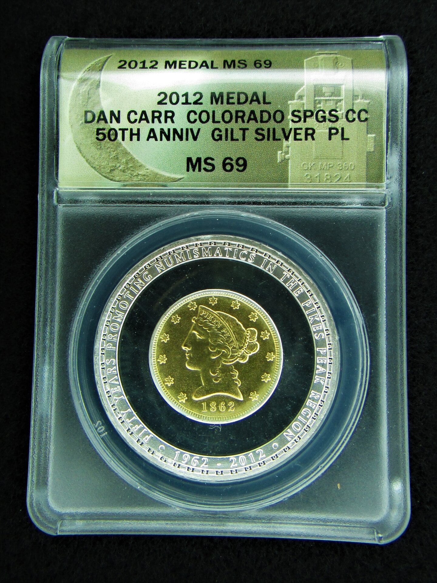 2012 Colorado Springs Coin Club 50th Anniversary (silver proof) - obverse.JPG