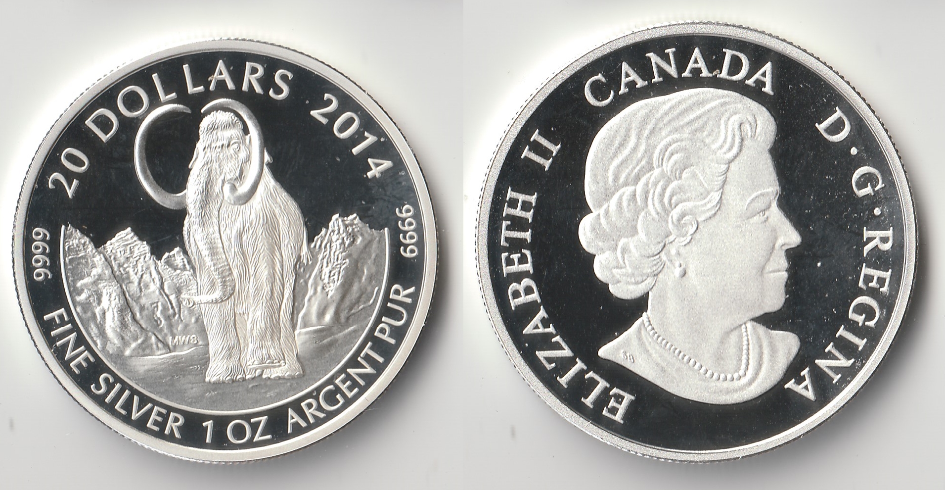 2014 canada 20 dollars mammoth.jpg