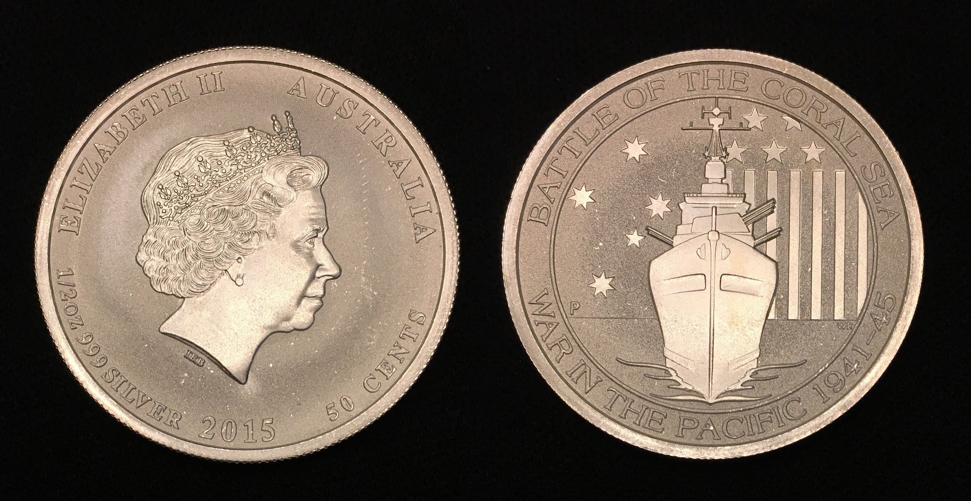 2015 50 Cents Half Oz Silver Battle of the Coral Sea 1 Combined.jpg