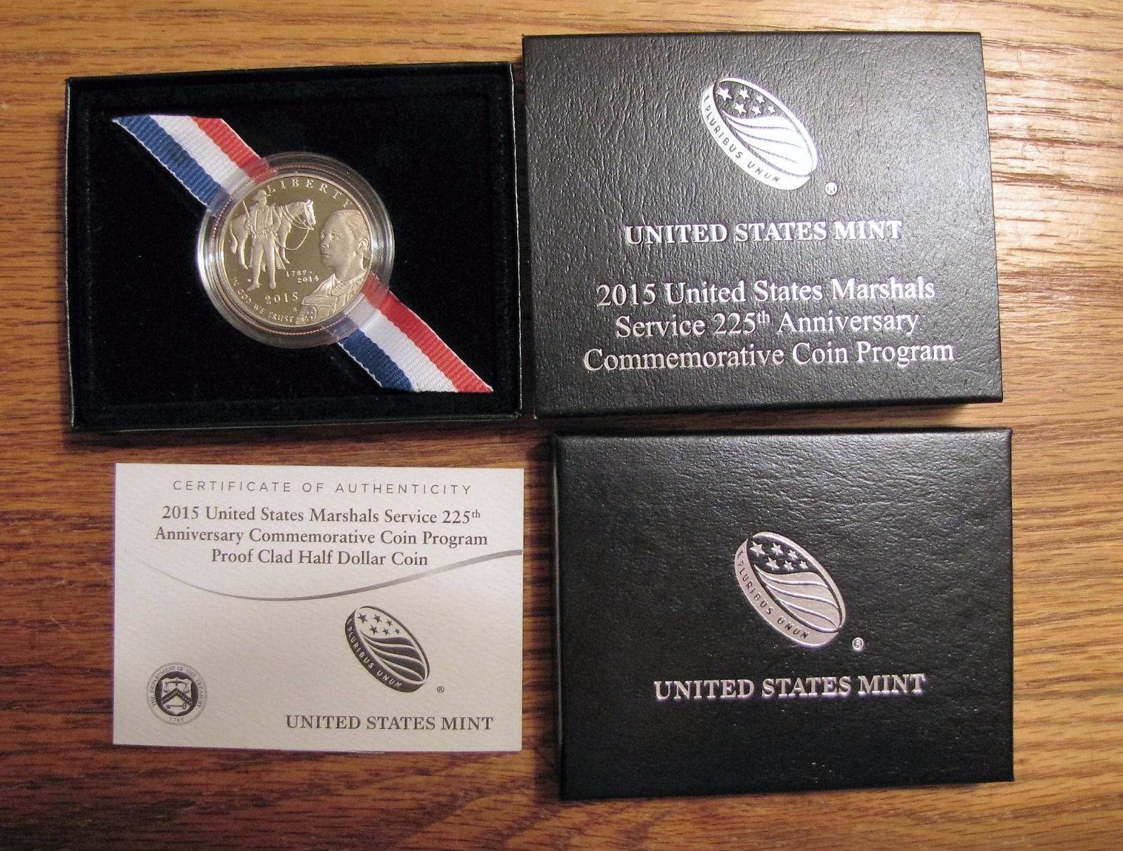 2015-S US Marshals Service 225th Anniv. PROOF Clad Half Dollar Coin with Box COA a.jpg