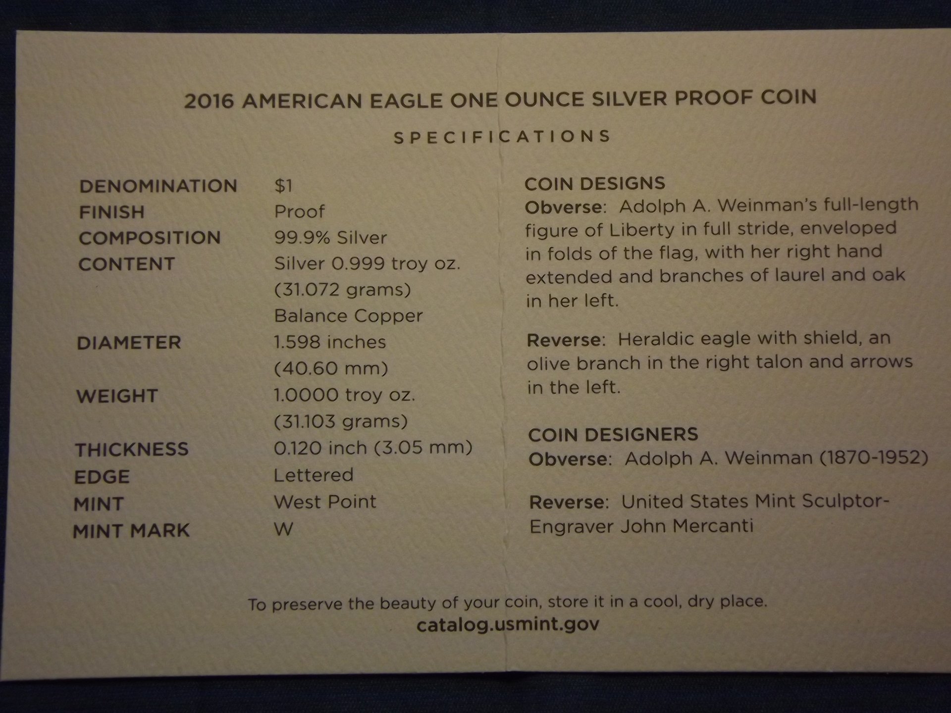 2016 Proof Silver Eagle-Spec's.JPG