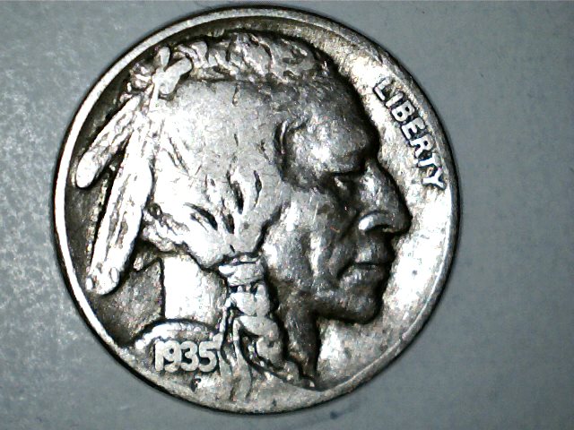 øverst flyde sortere 1935 Buffalo Nickel date 1 and 9? die error? double? | Coin Talk