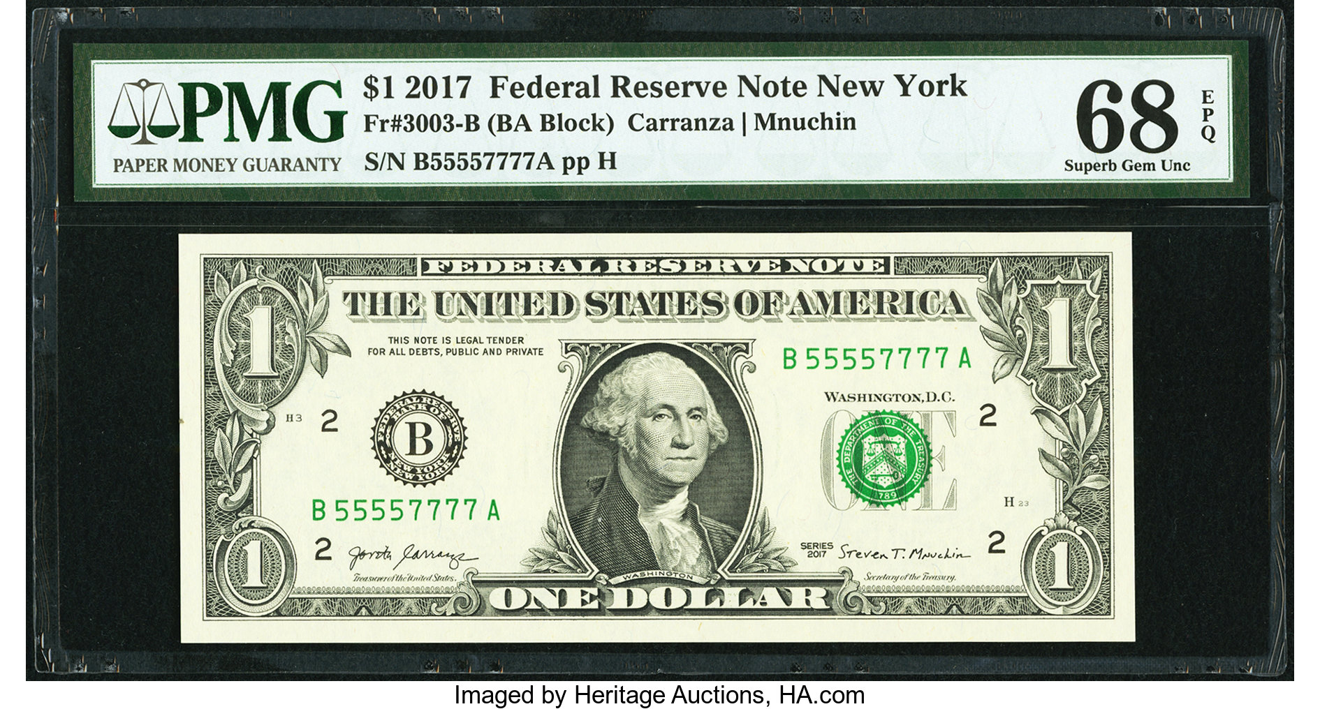 2017 $1 FRN FR #3003 PMG 68 front.jpg