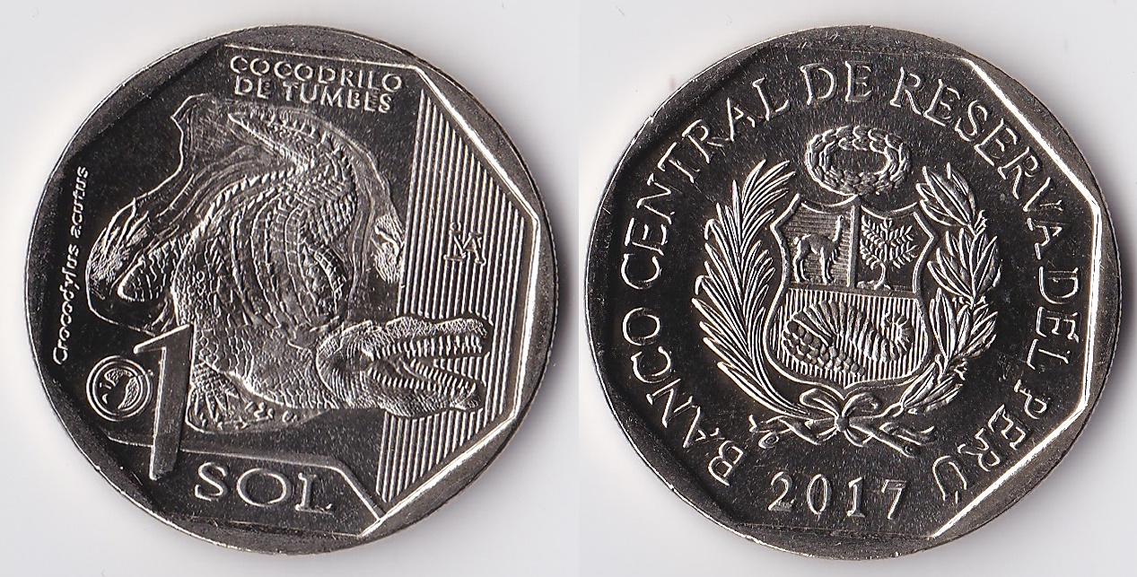 2017 peru 1 sol crocodile.jpg