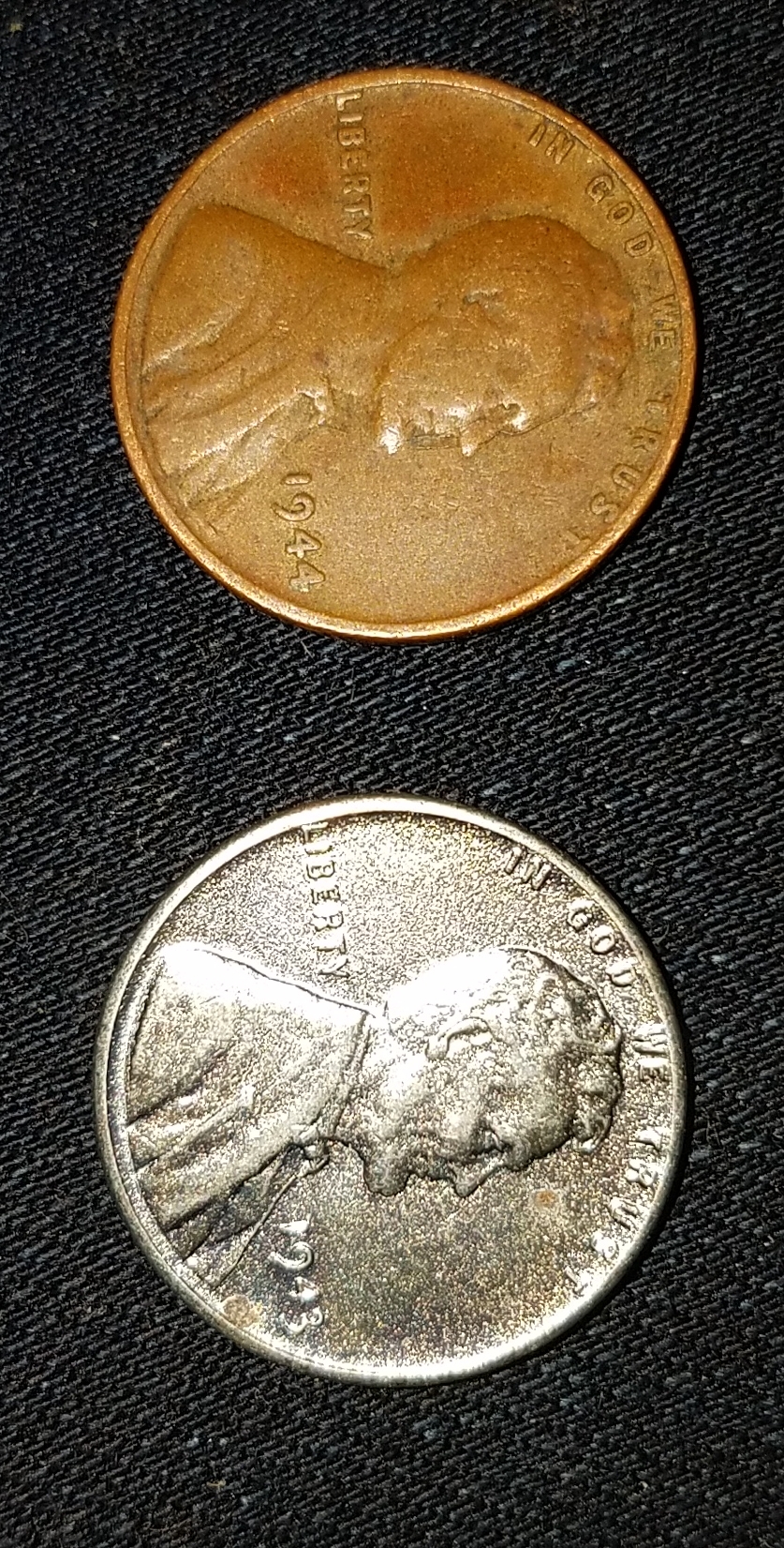 How can you tell if a 1944 penny is steel Hello 1943 1944 Wheat Penny Steel Not Steel Copper Not Copper Coin Talk