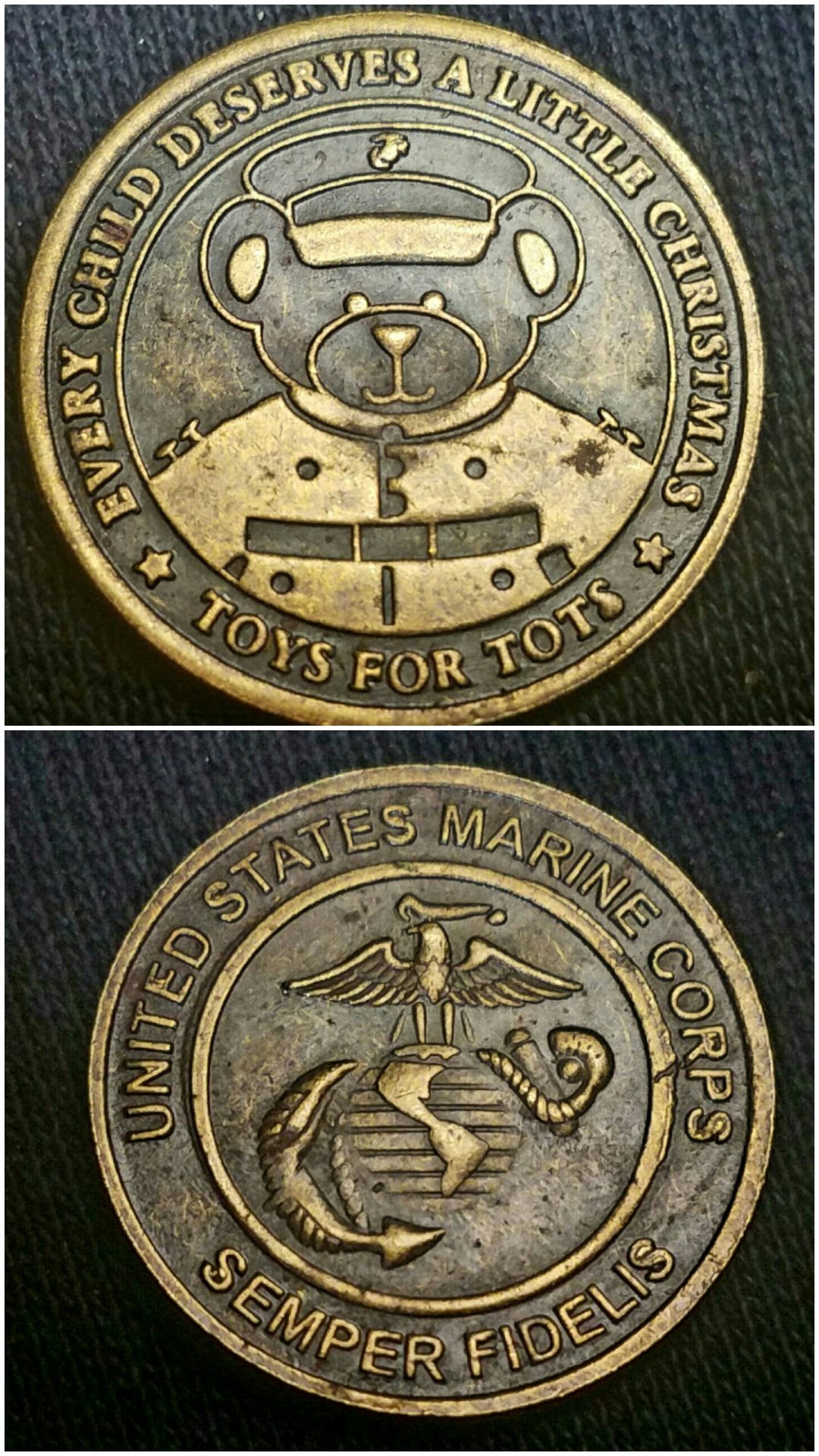 Us Marine Corp Toys For Tots Coin
