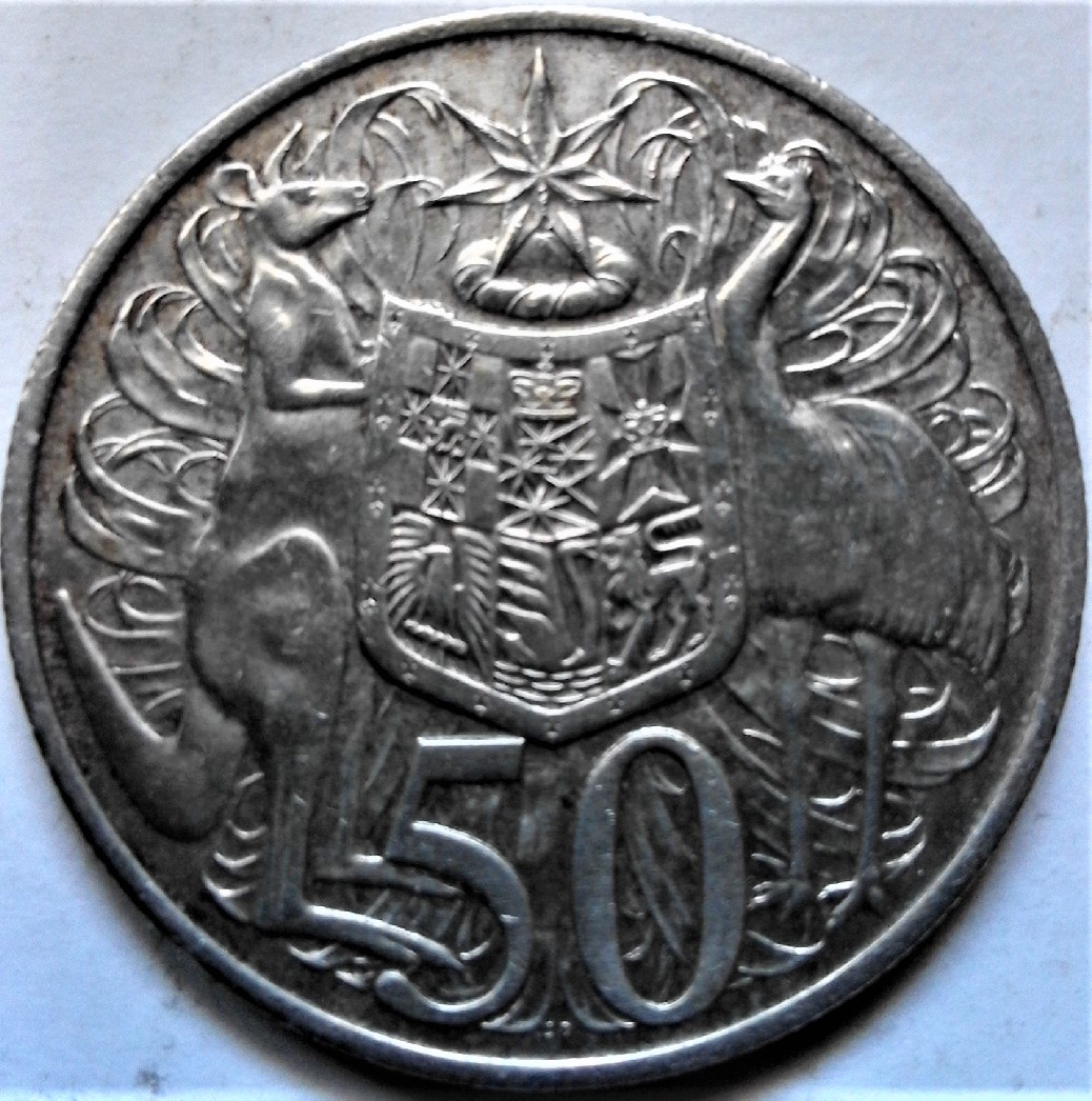 Round 50 Cent Coin Australia