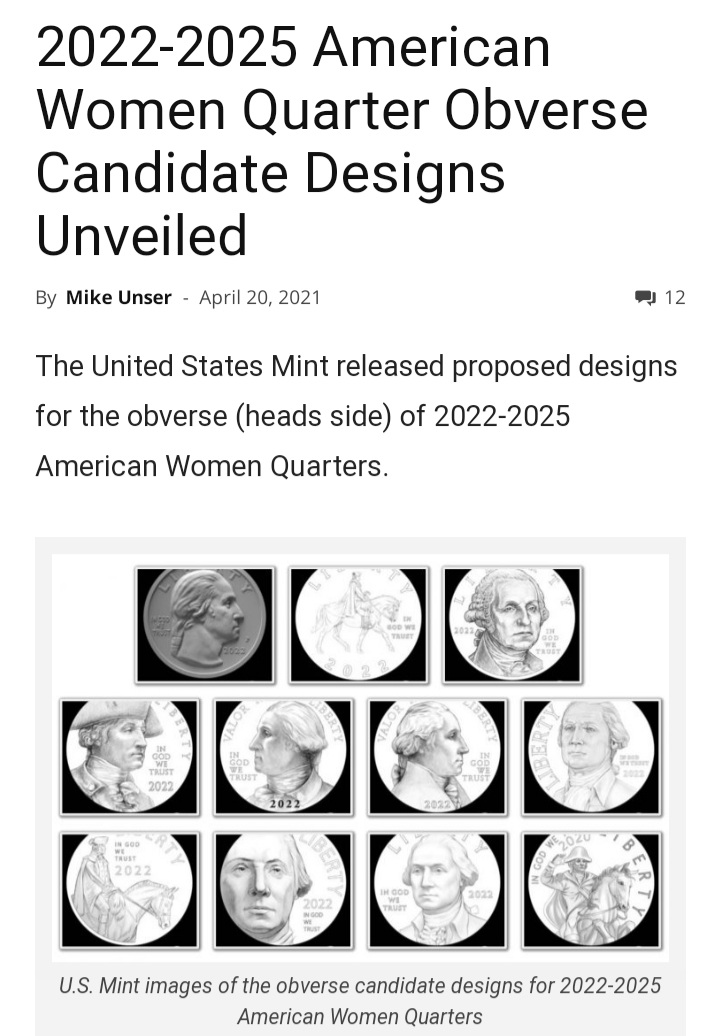 2022-2025 woman quarter designs revealed.  Coin Talk