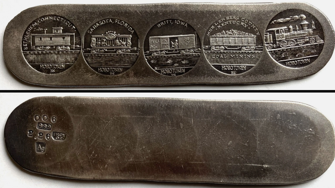 2023 Gallery Mint Ron Landis .999 Silver Train Bar Very Low Mintage Bar #6 of 10.png