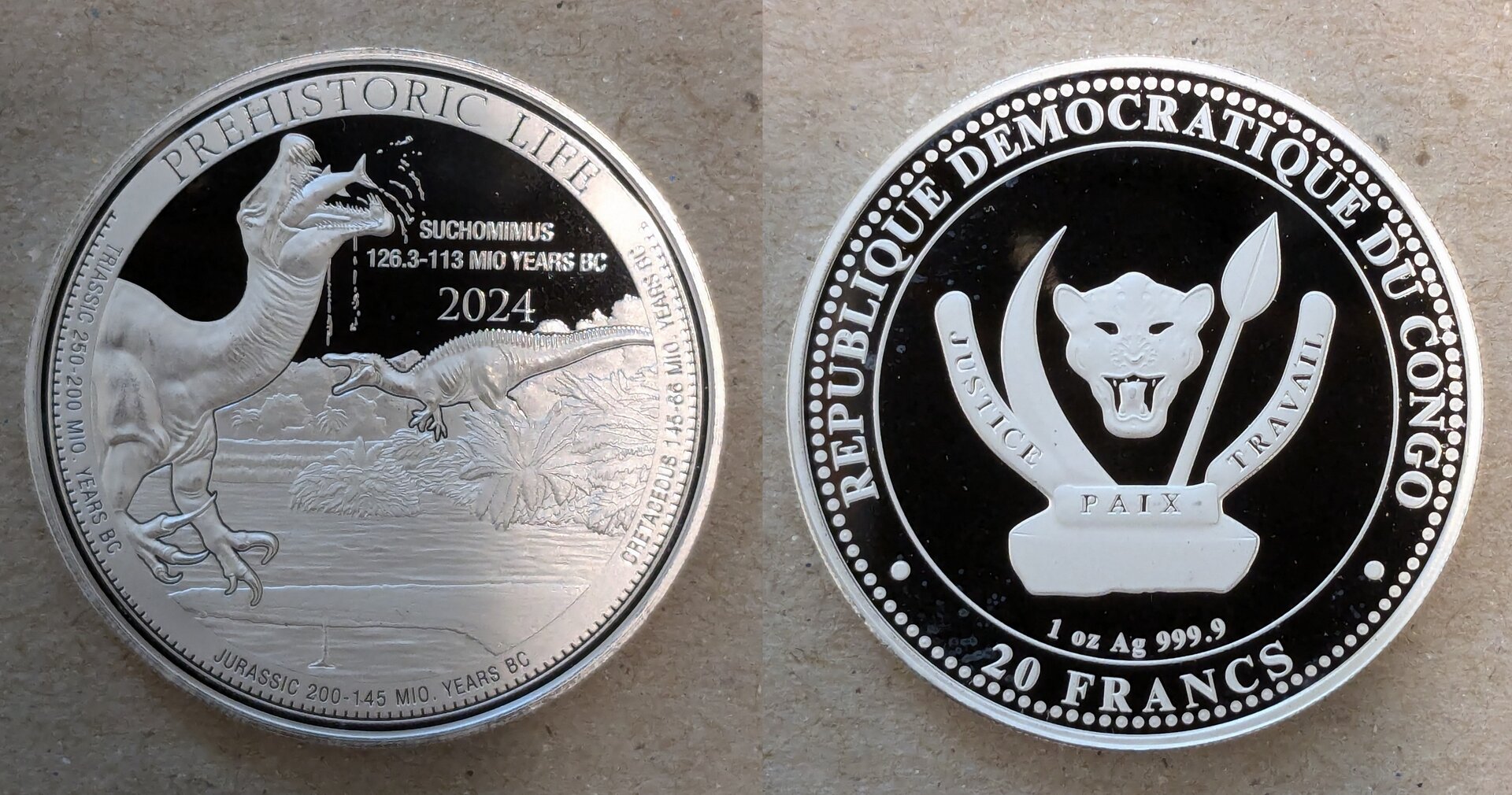 2024 congo 20 francs suchomimus.jpg