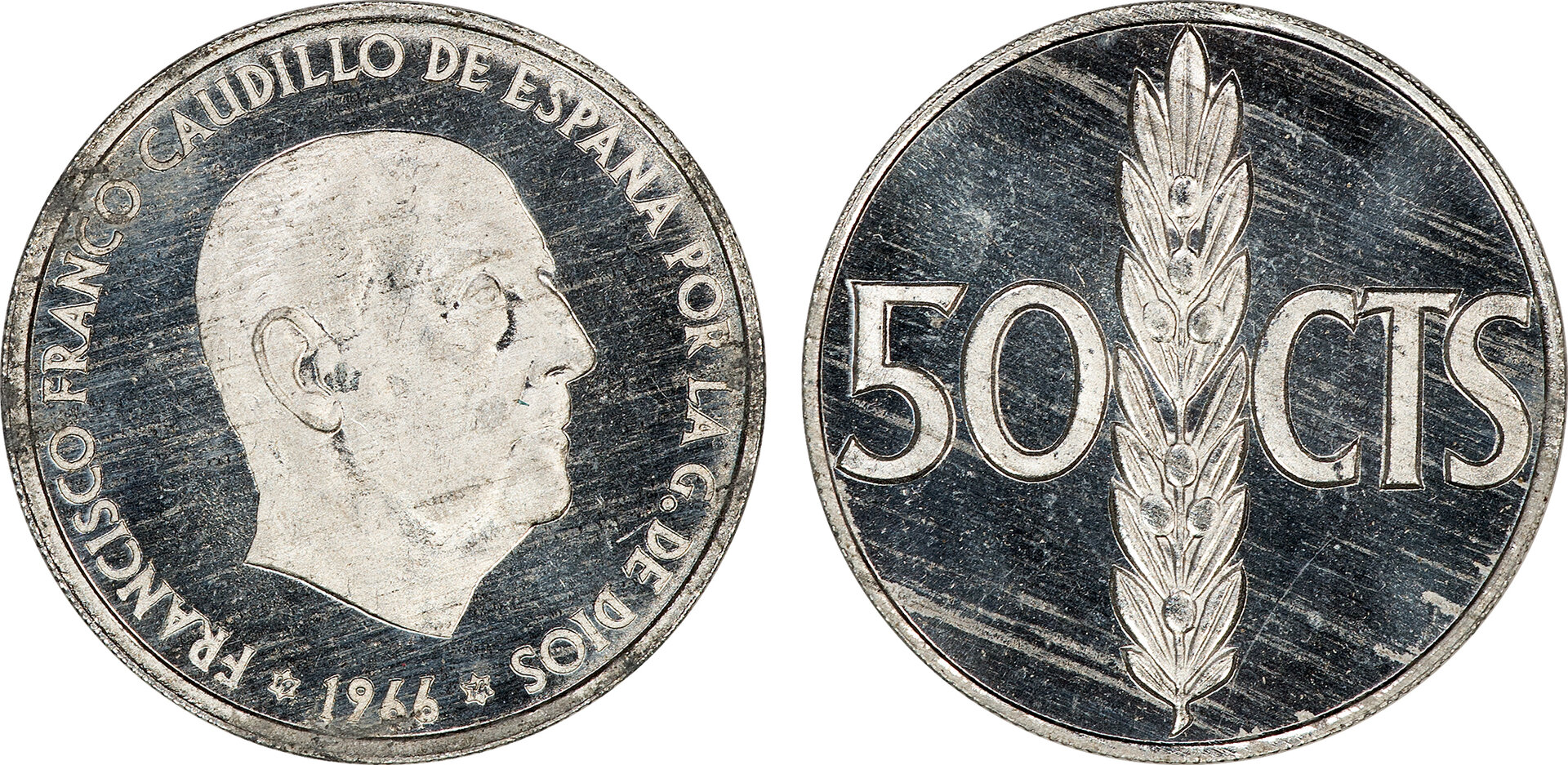 237 - Spain 1966 (74) Proof 50 Centimos.jpg