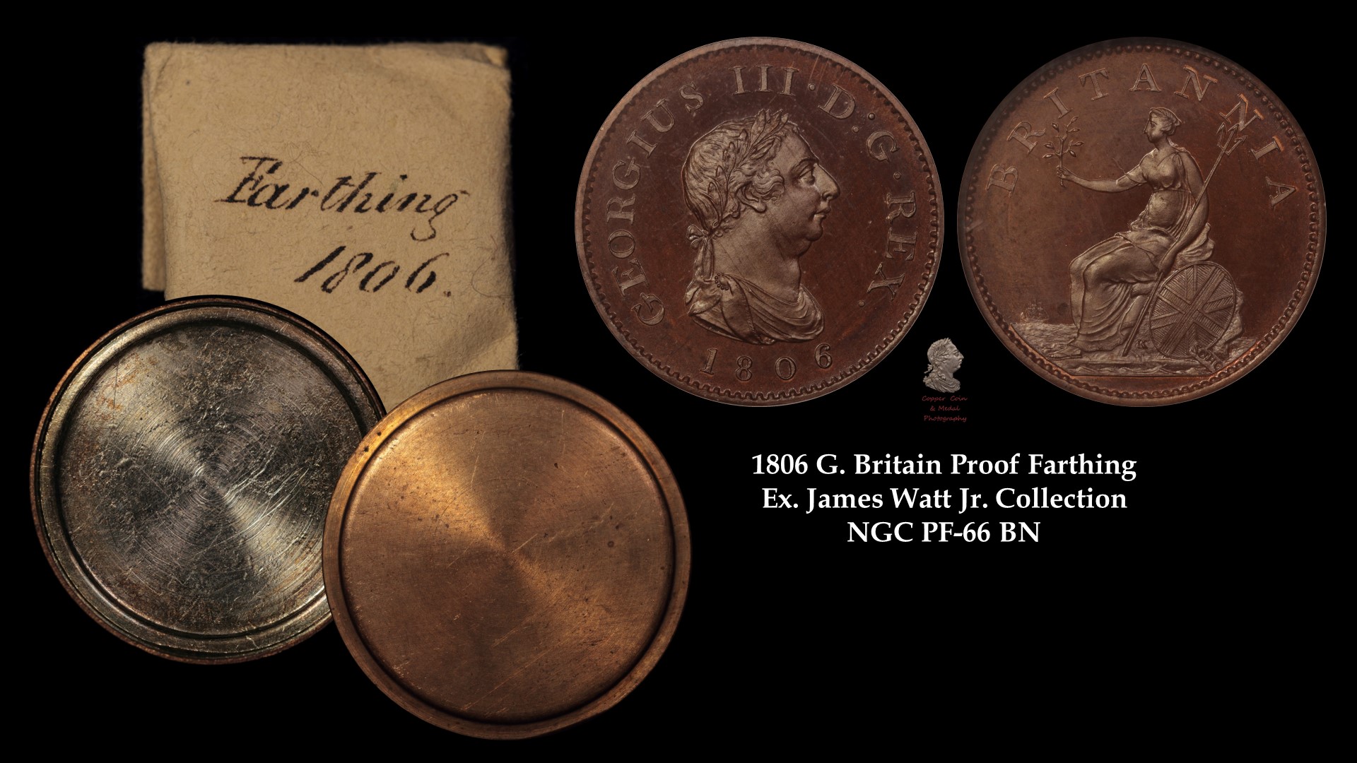 25. 1806 Great Britain Farthing Ex Watt with Shells NGC PF-66 BN.jpg