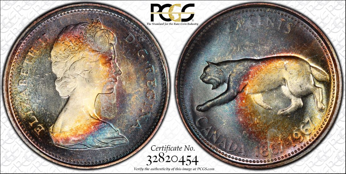 25c Canada 1967 .800 Ag MS66 PCGS 32820454 TrueView.jpg