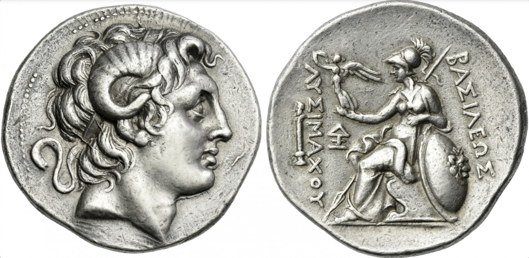297 BC Lysimachus Tetradrachm both sides.jpg