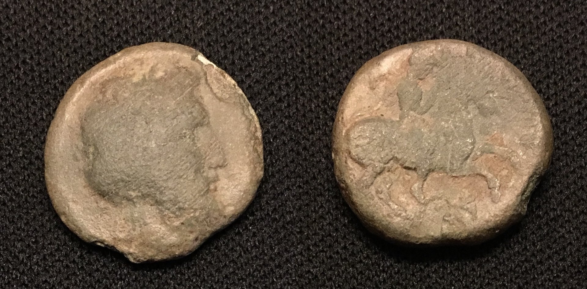 350-300 BCE (Circa) Thessaly, Krannon AE Dichalkon.jpg