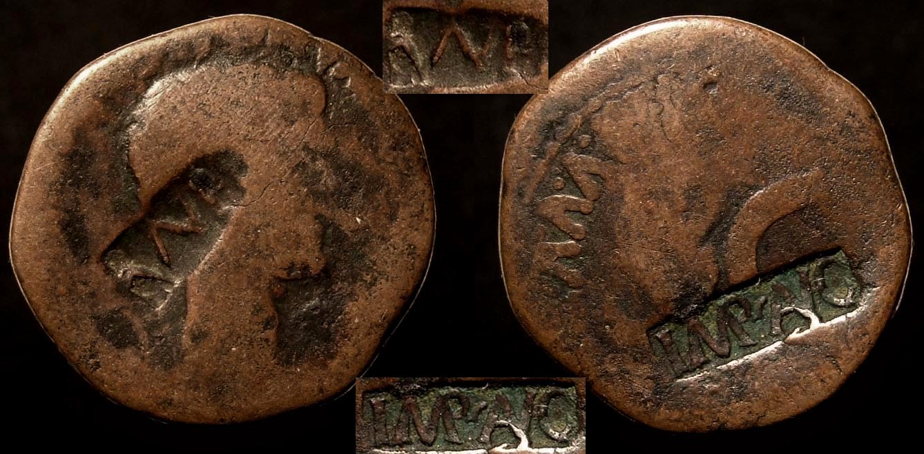 3a nr 011 I Augustus 427 as Lurius Agrippa klop IMP en IMPAVG 3a nr 011.jpg