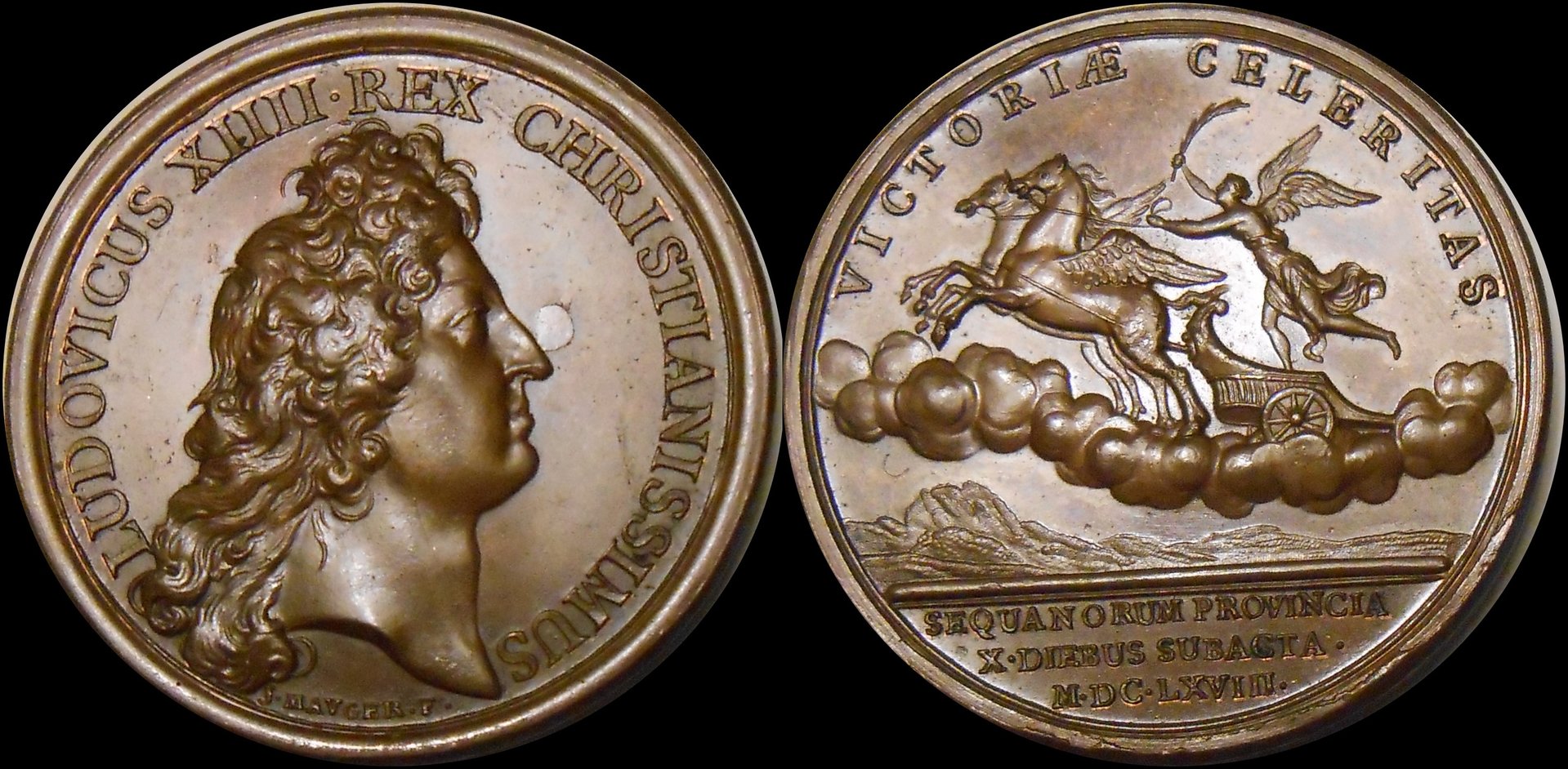 5 1668 louis 14 La conqueste De La Franche Comte. war of devolution obverse#6.jpg