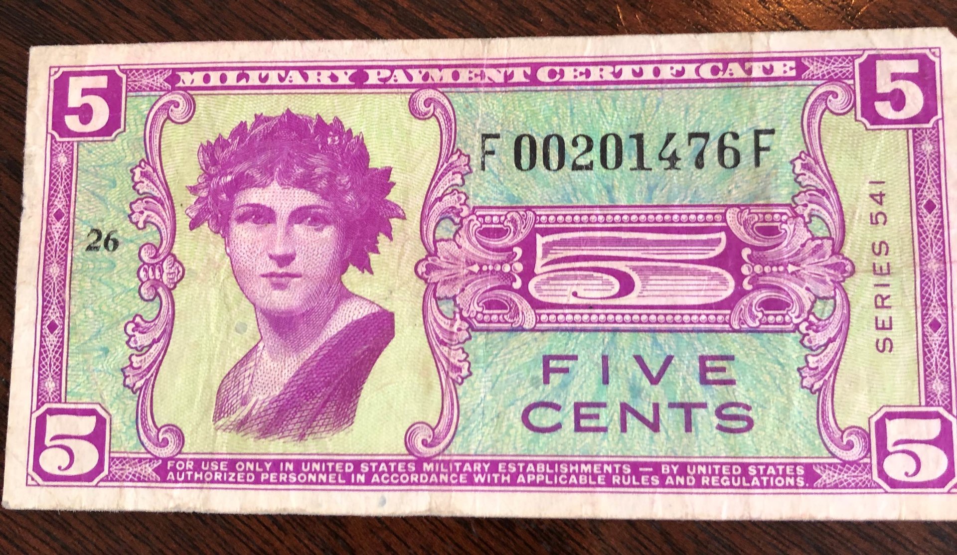 5 Cents Military certificate.jpg