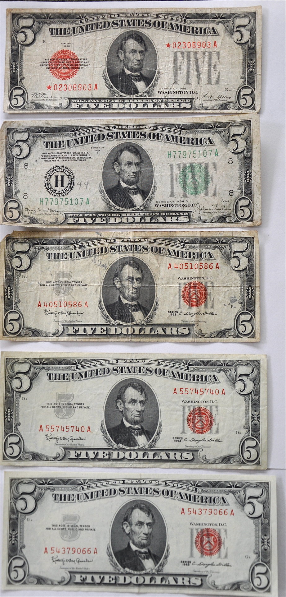 $5 US Notes 1928 - 1934, * Note on top.jpg