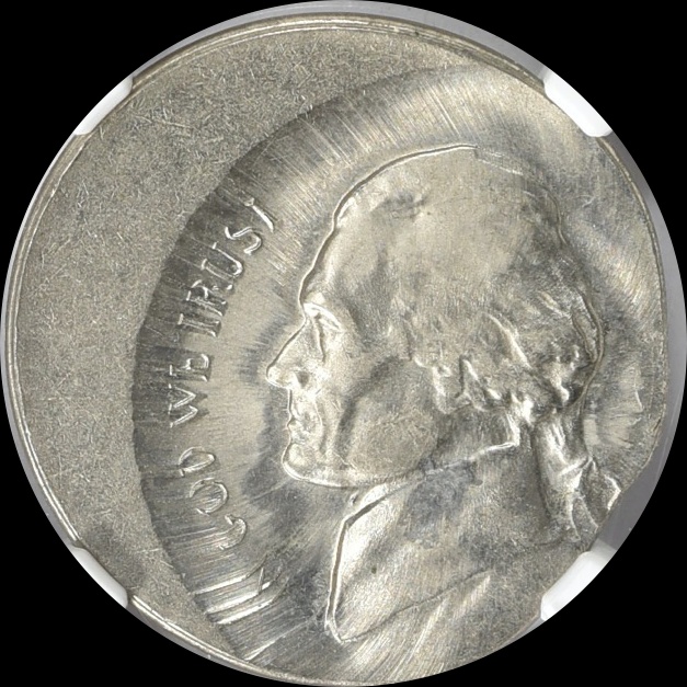 5c Jefferson Mint Error Struck 20 Percent Off Cent MS64 NGC Obv CU.jpg
