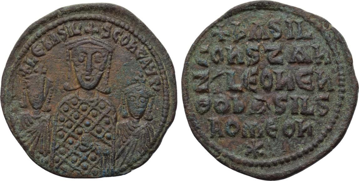 867-886 Basil I with Leo VI and Constantine VII S1712.jpg