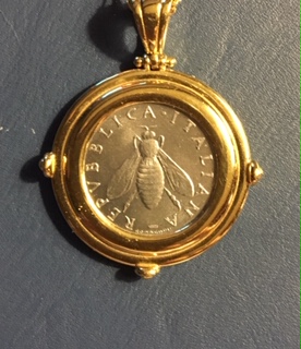 Italian lira sales coin necklace