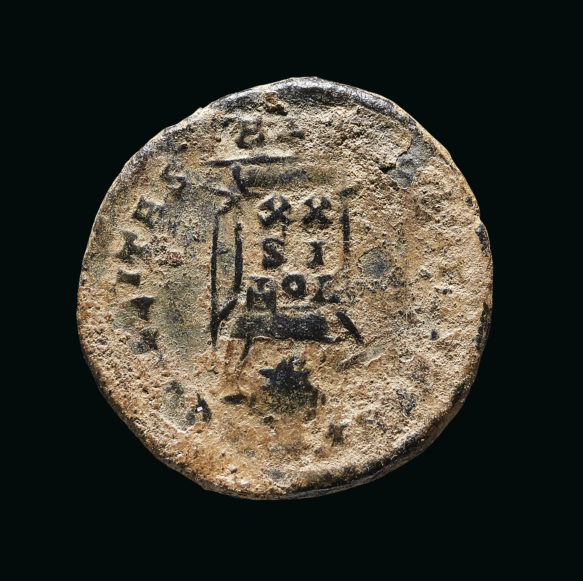 (_romano-british_bronze_dog_circa_4th_century_ad), Follis of Crispus, rev..jpg