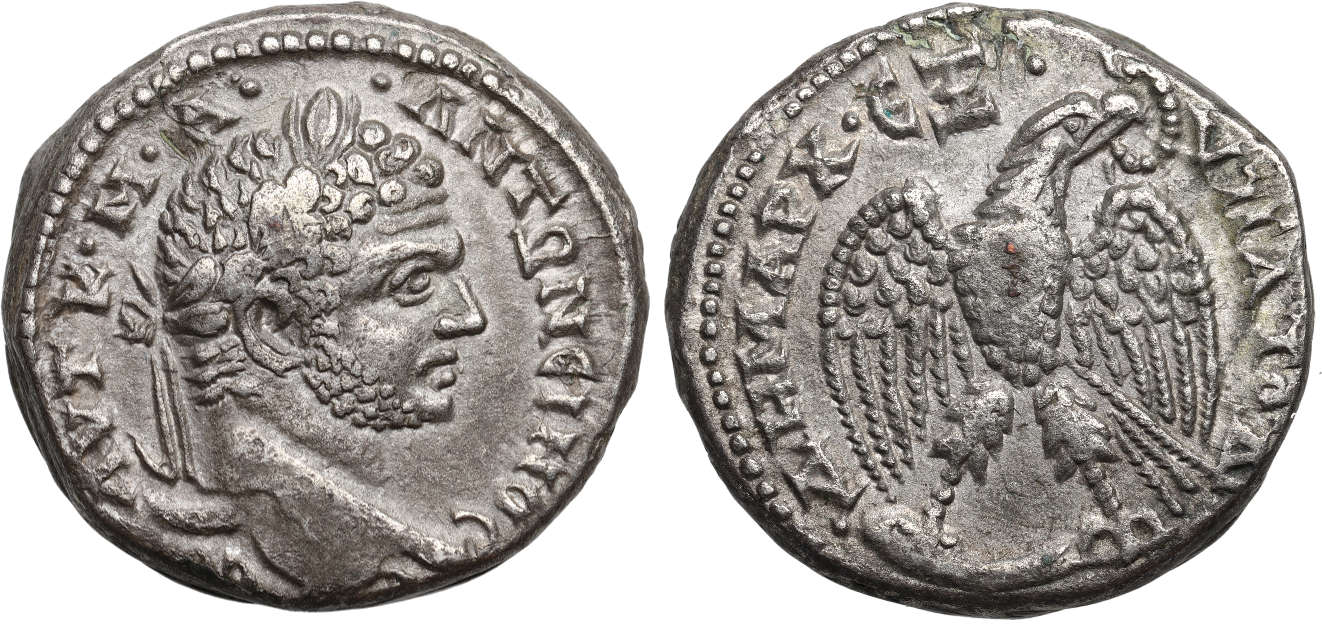 A.C.T., Caracalla_Syria_Antioch_AR_Tetradrachm_Eagle_Prieur217.jpg