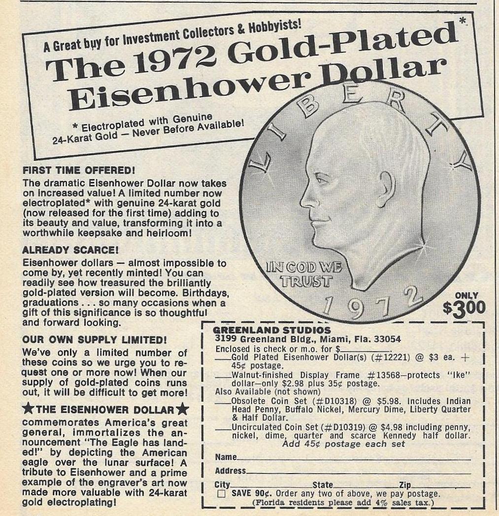 Ad for 1972 Gold Plated IKE.jpg