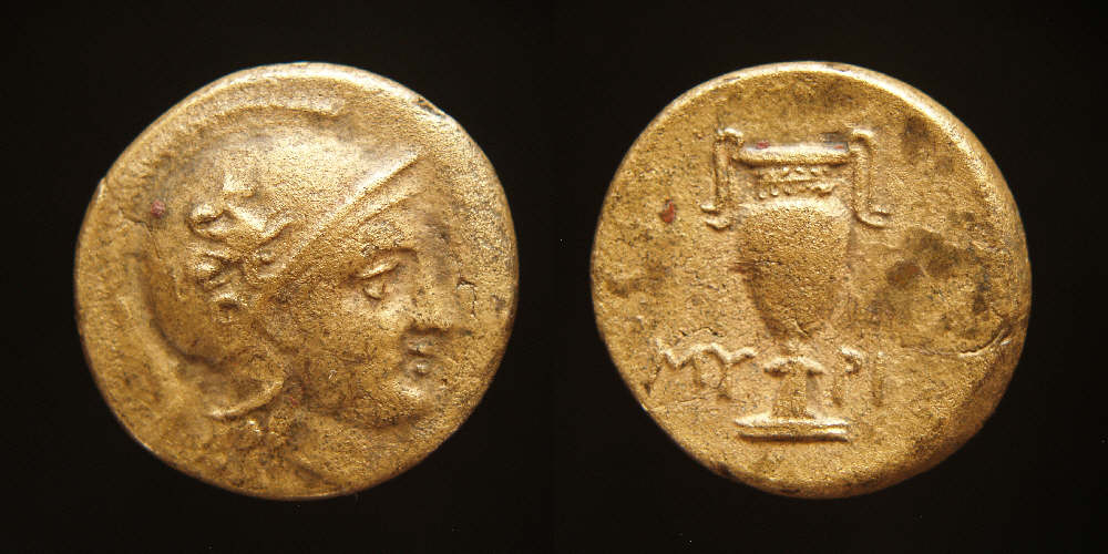 Aeolis,Myrina Athena Helmet Amphora.JPG